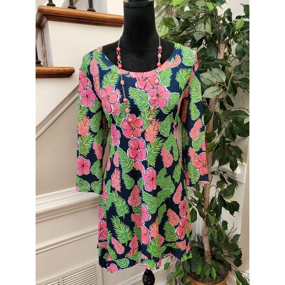 Simply Southern Dresses & Skirts - Simply Southern Hawaiian Hibiscus Floral Print Knee Length Tunic Dress Small